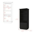 thumbnail image 3 of Black Living Room Bar Cabinet - Hanging Glassware Exhibit, Concealed Storage Compartment, Versatile Shelving, Easy Assembly Instructions, Engineered Wood Shelf, Area, Shelving Options, To Assemble,, 3 of 4