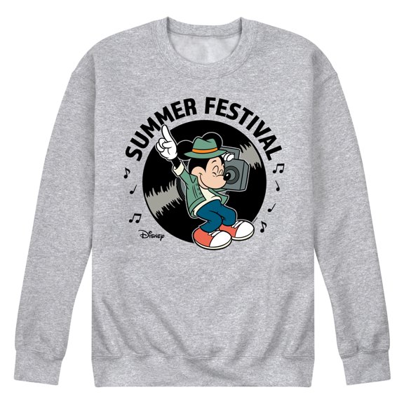 Disney - Mickey & Friends - Summer Festival - Dancing - Men's Crew Neck Fleece Pullover