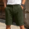 thumbnail image 2 of Wrtxtat Mens Casual Shorts Italian Style Adjustable Waist Front Button down Naples Shorts with Pockets Fashion Summer Beach Business Golf Shorts Dark Green XXL, 2 of 8