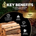 thumbnail image 2 of Firewood Central Kiln-Dried PA Oak – 16” Splits (Approx. 38 lb) – Bold Smoking Wood for Cooking, Grilling, BBQ & Fire Pits – Easy Light, Low Smoke, USA-Sourced, 2 of 6