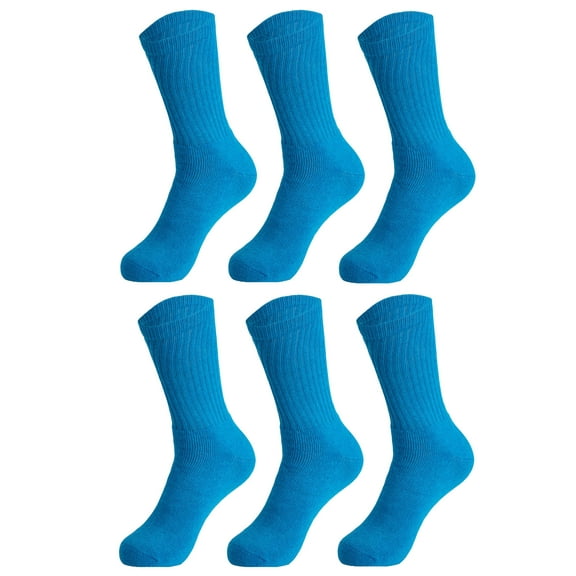 Women's 6-Pack Cotton Crew Socks - Breathable Everyday Wear (Fits US 5-10)