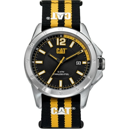 Caterpillar Men's Stainless Steel Wristwatch, Black/Yellow (yw.161.64.137)