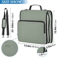 thumbnail image 3 of Haosy 3 Ring Zipper Binder with Shoulder Strap Waterproof Trapper Keeper 2 Inch D-Ring 500 Sheets Capacity, Spearmint, 3 of 8