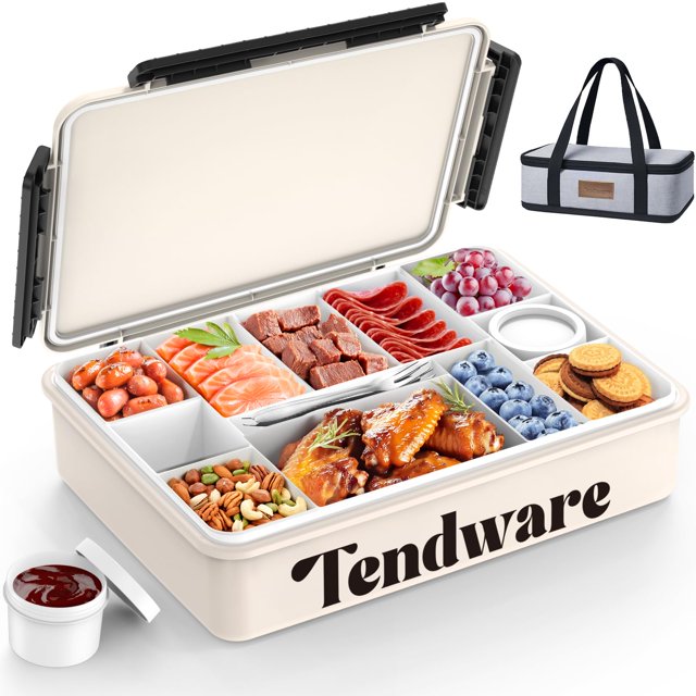 Caja para aperitivos TENDWARE con bolsa y bolsa de hielo, 32 x 23 x 4 cm