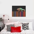 thumbnail image 4 of Lsque Chameleon Panther On Colored Pencils Print Wall Art – Decorative Picture for Living Room, Bedroom, and Office (Horizontal), 4 of 6