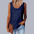 thumbnail image 2 of Sequin Tank Tops for Women Sparkly Sleeveless Glitter Party Tops Scoop Neck Sparkly Clubwear Loose Camisole Shirt Dressy Glitter Tank Tops, 2 of 5