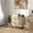 Natural + Particle Board, variant on Sideboard with Solid Wood Countertop, Modern Kitchen Storage Cabinet, Coffee Bar Cabinet with 2 Drawers, Doors and Adjustable Shelf, Distressed Black for Dining Room Entryway
