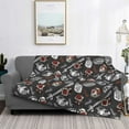 thumbnail image 2 of Yiaed Japanese Sushi Hashi Print Blanket Throw Blanket Soft Cozy Flannel Blanket for Home Bed Sofa Couch Chair-80"x60", 2 of 6