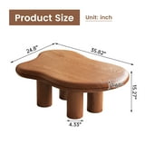 Guyii Cloud Shaped Coffee Table, 35.82" Modern Center Table with 4 Thick Legs, Small Cocktail Table for Living Room, Home, Easy Assembly, Walnut - Walmart.com