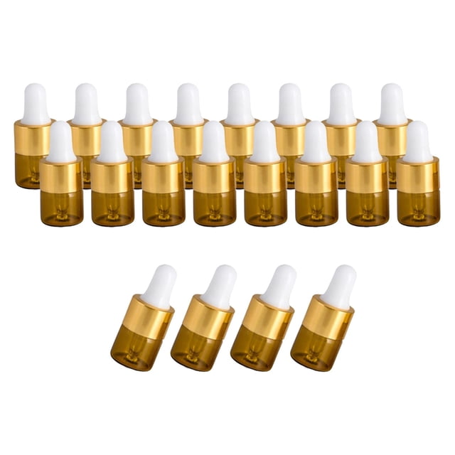 Mini botellas cuentagotas con cuentagotas de vidrio, botella de aceite esencial recargable para Blanco 1ml jinwen Botellas cuentagotas pequeñas