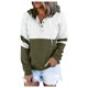 thumbnail image 1 of Sudaderas de manga de bolsillo Gibobby Casual Hoodies V Down Pullover cuello largo Verde XXL, 1 of 5