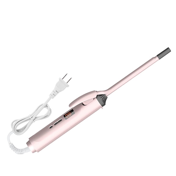 BIMZUC 9mm Small Curling Iron Fast Heating Ceramic Skinny Hair Curling Iron Wand for Short Long Hair / 0.35 inches / 9mm, Digital Display