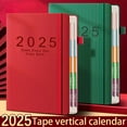 thumbnail image 2 of 2025 Daily Planner Notebook - 365-Day Schedule with Goal Tracker, Self-Discipline Punch Book for Teens, Red & Green Vertical Calendar Design, Motivational "Smile Every Day" Cover, Productivity Trackin, 2 of 10