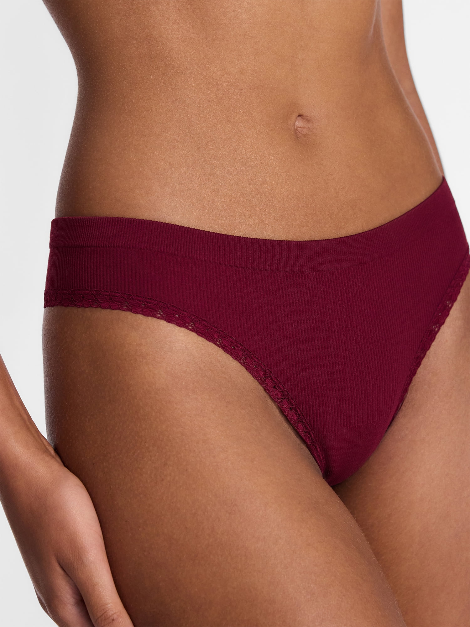 No Boundaries Seamless Thong Panties, 3 Pack, Women's XS-XXXL