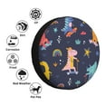 thumbnail image 4 of Rateoe Cartoon Dinosaur Scooter Sport Blue Pattern Tire Cover Wheel Protectors Weatherproof Wheel Covers Universal Fit for Trailer Rv SUV Truck Camper Travel Trailers Accessories-14 inch, 4 of 6