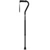 Hugo Adjustable Offset Cane with Reflective Strap, Black