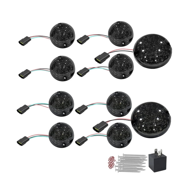 10Pcs 12V Side Marker Lights Indicators Light Rear Tail Light Warning Light Parking Lights for Land-Rover Defender 1990-2016