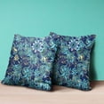 thumbnail image 4 of Amrita Sen Flying Floral Paisley Throw Pillow in Sky Blue Purple Beige 16x16, 4 of 5