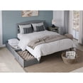 thumbnail image 4 of AFI Warren Solid Wood Full Bed with 2 Storage Drawers in Gray, 4 of 13