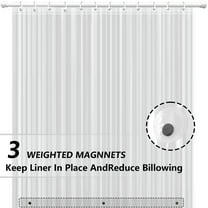 72x72 Bathroom Shower Curtain - Waterproof Clear Plastic Shower Curtain Premium PEVA Non-Toxic with 12 Pcs Grommets Clear 8G Heavy Duty Bathroom Accessories