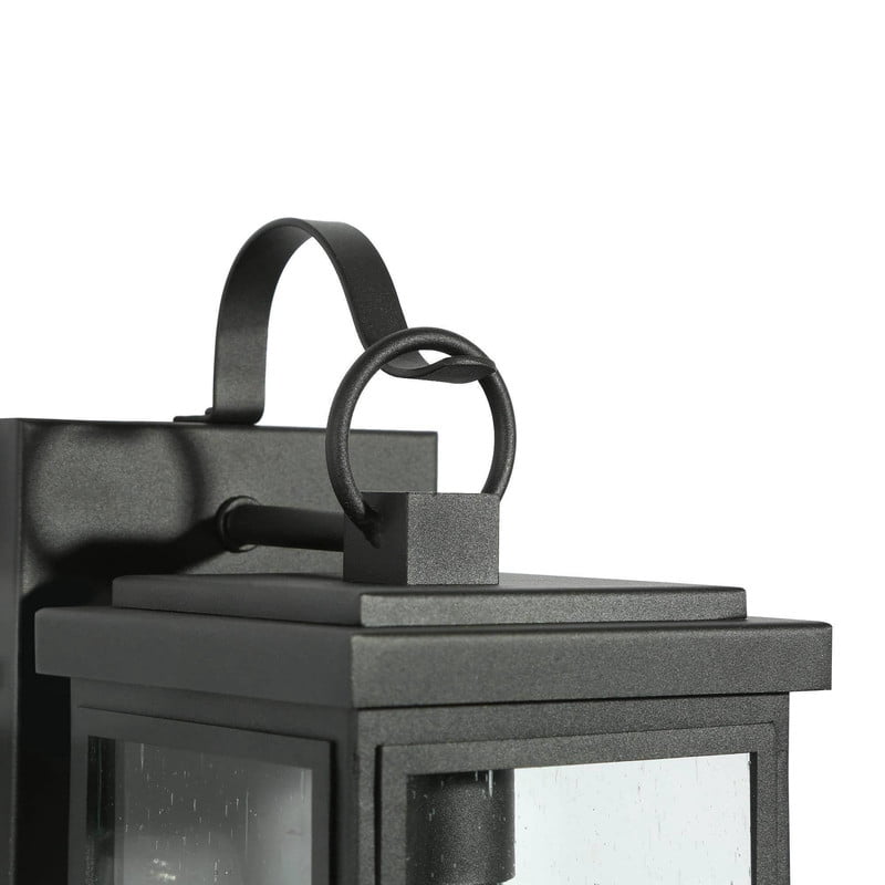 LNC Modern Outdoor Wall Lantern, Black Finish with Clear Glass, Wet Rated, 12.2" H
