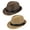 2 - Brown+Khaki, variant on Gustave 4 Pack Short Brim Fedora Straw Hat for Men Women Classic 1920s Trilby Panama Hat Beach Sun Hat for Summer Casual Travel Gatsby Party