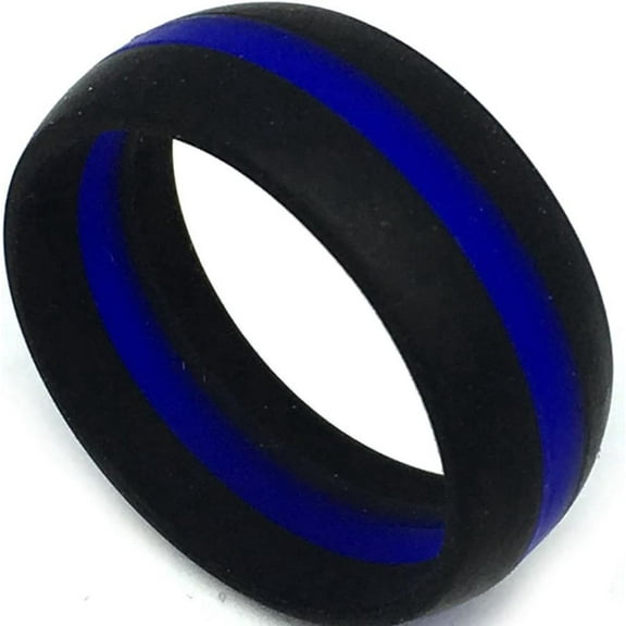 8mm Surgical Grade Hypoallergenic Silicone Wedding Band Anniversary Statement Ring