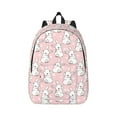 thumbnail image 2 of Rocae Cute Rabbit for Durable Canvas Backpack Leisure Large Bag Travel Rucksack Multi-function Backpack Medium, 2 of 8