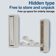 thumbnail image 3 of Unique Bargains Round Coat Hook Wall Mount Folding Hook Silver Tone 2.76"x0.79"x0.47", 3 of 7