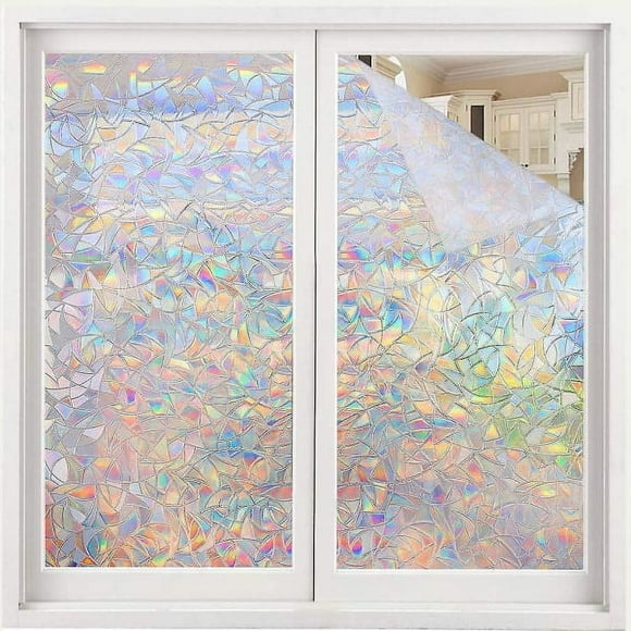 Privacy window film, rainbow window film, 3D decorative window film, stained glass window decals, static window decal without glue