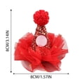 thumbnail image 2 of Glitter Pet Birthday Hat Hairpin with Tulle Mesh Design Cute Party Headwear Pet Photo Prop Festive Accessory for Cats Dogs Birthday Celebrations Holiday Parties, 2 of 4
