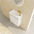 thumbnail image 4 of JERFIT 20 inch Modern Wall Mount Bathroom Vanity with Integrated Resin Sink, Soft Close Door, White Floating Storage Cabinet, 4 of 10