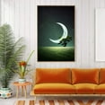 thumbnail image 2 of IDEA4WALL Framed Canvas Wall Art for Living Room, Bedroom Moon with Bright Canvas Prints for Modern Home Decoration Ready to Hang, 2 of 4