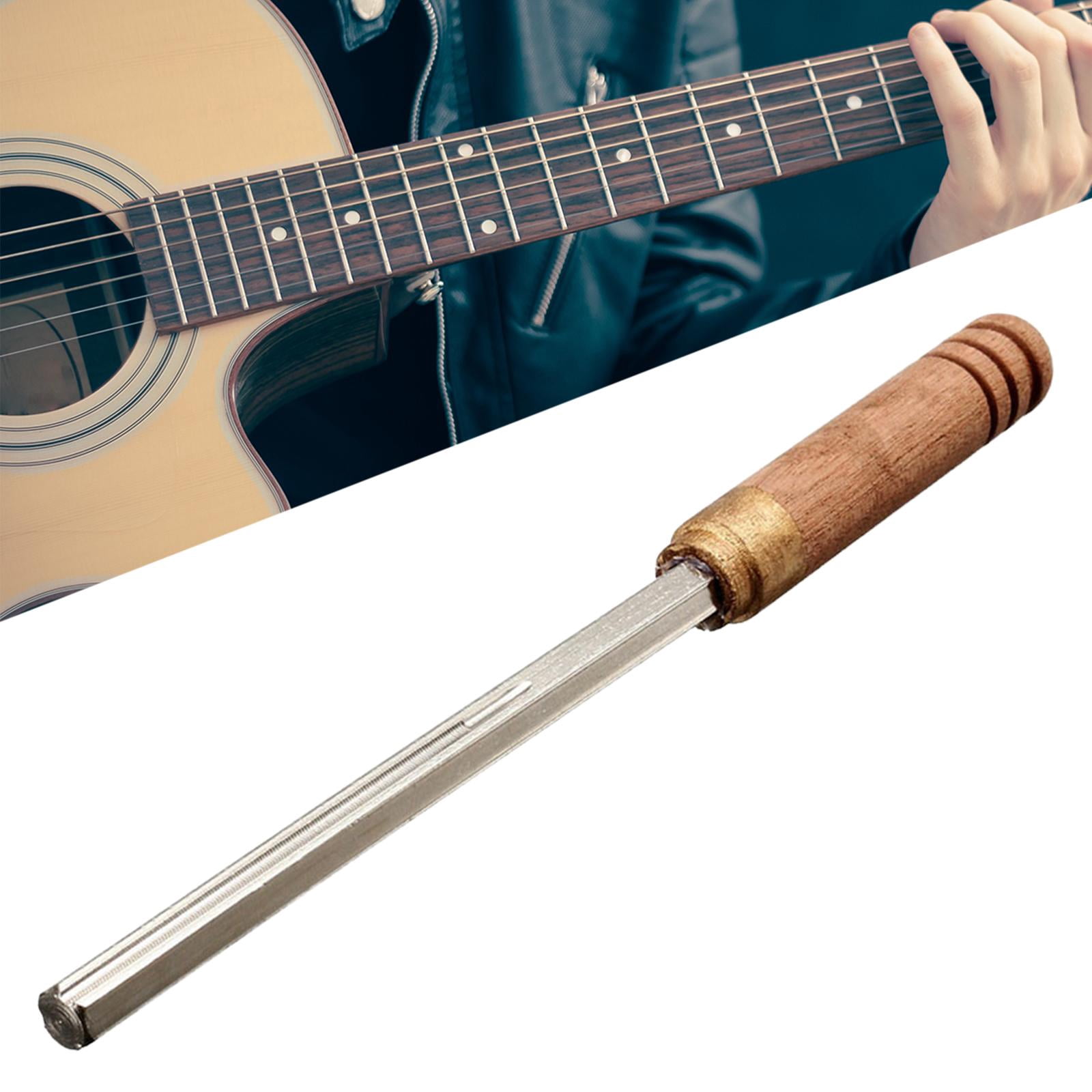 QccHieUs Guitar Fret Crowning Edges File Fret Leveling with 3 Crowning Grooves for Music