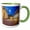 Green/White, variant on 3drose, Cartagena, Colombia, Colonial Architecture - Sa06 Mwr0058 - Micah Wright, 15oz Two-tone Red Mug