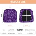 thumbnail image 3 of Purple Paisley Pattern Seat Covers for Dining Room Chairs Set Of 4,Stretch Printed Washable Chair Seat Cover with Elastic Ties and Button,Removable Waterproof Couch Cushion Covers, 3 of 6