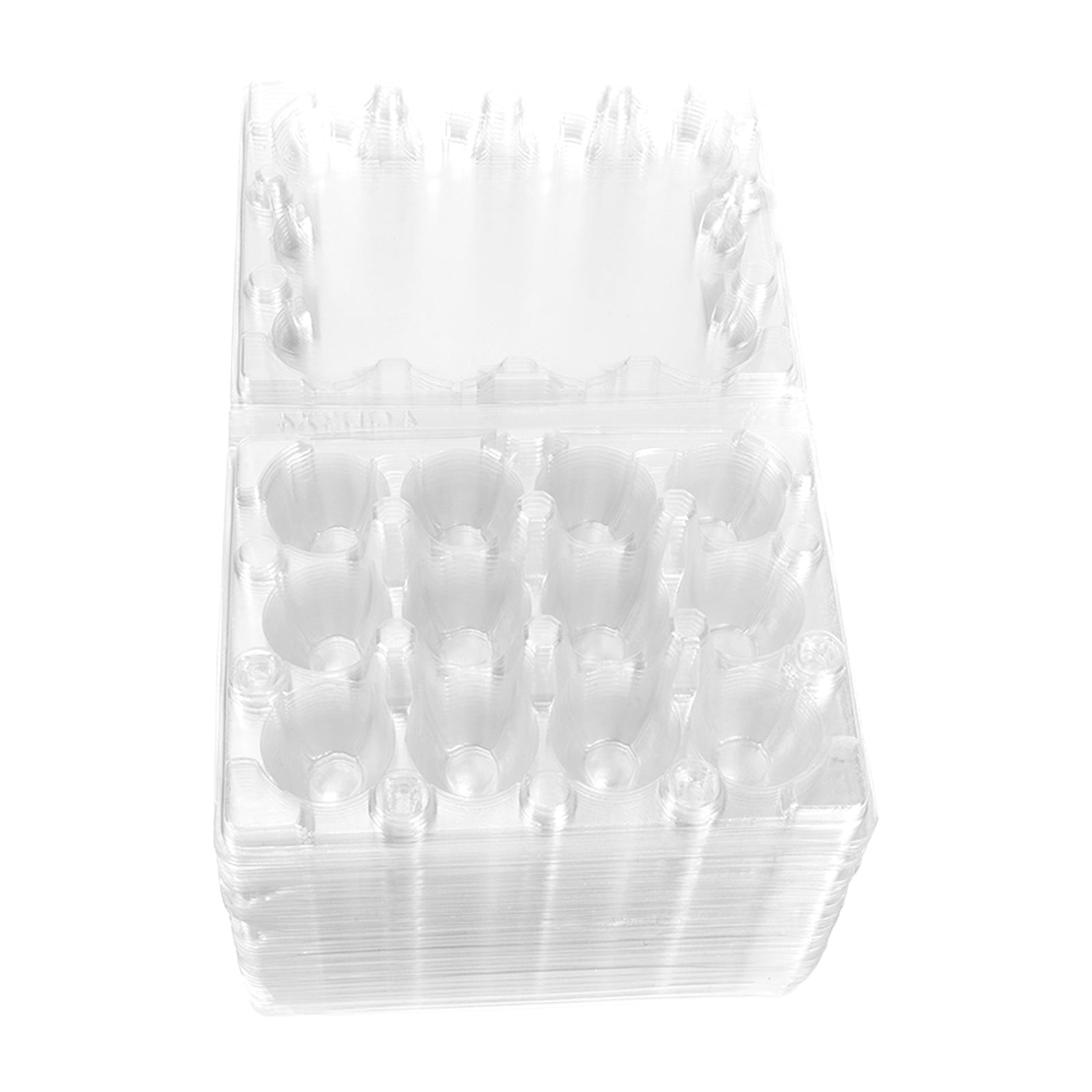 Transparent Quail Egg Carton with 12 Cavities for Storage Strong Plastic Durable Reusable Easy to