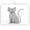A Cute Cat Doodle, variant on Kitchen Drying Mat Super Absorbent Heat Resistant Reversible & Foldable With Hanging Loop Dalmatian Dog in Red Background