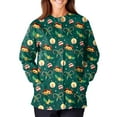 thumbnail image 3 of Christmas Scrub Shirts for Women Long Sleeve Snap Front Xmas Cute Printed Christmas Nurse Uniforms Workwear Tops with Pockets, 3 of 5