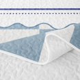 thumbnail image 5 of Manfei Modern Checkered Twin Quilt Set,Nautical Anchor Twin Coverlet Set,Navy White,2-Piece,1 Bedspread and 1 Pillowcase, 5 of 7