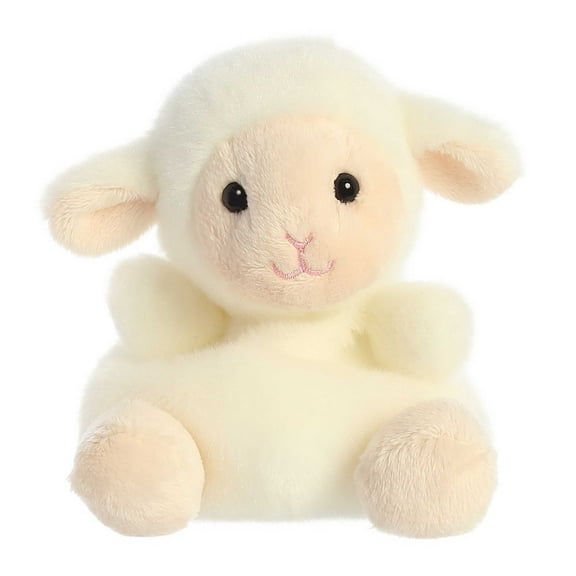 Aurora - Mini White Palm Pals - 4.5" Woolly Lamb - Adorable Stuffed Animal