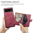 thumbnail image 7 of Detachable Wallet Case for Google Pixel 6 Pro 5G 2021, Allytech PU Leather Credit Card Slot Holder Kickstand Flip Magnetic Snap 2 in 1 Functional Wallet Case for Pixel 6 Pro (6.7"), Red, 7 of 7