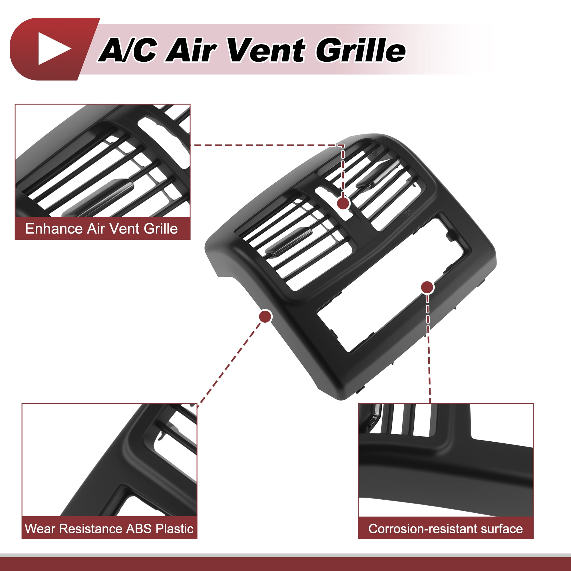 Unique Bargains Rear Air Vent Cover 2128300454 for mercedes E Class W212 Black