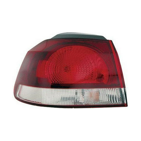 Left Driver Side Tail Light Assembly - Compatible with 2010 - 2014 Volkswagen Golf 2011 2012 2013
