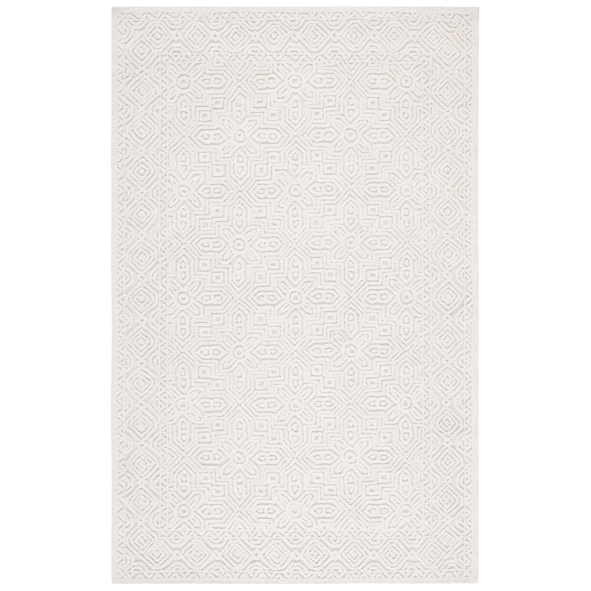 SAFAVIEH Textural Dinah Geometric Area Rug, Ivory, 8' x 10'