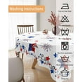 thumbnail image 2 of 4th of July Tablecloth Waterproof for Round/Rectangle/Oval/Square Tablecloth 54x54 in - Table Cloth Cover for Fall Baby Shower Christmas Wedding Party,Freedom Stars Blue Red Memorial Patriotic Flag, 2 of 6