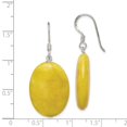 thumbnail image 2 of FB Jewels Sterling Silver Yellow Jade Earrings, 2 of 2
