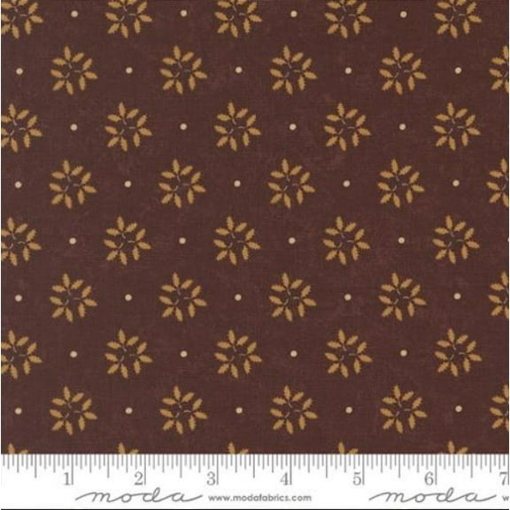 Cotton Wheatland Kansas Troubles Mulberry Floral Leaves Dots All Over Moda Fabrics Cotton Fabric Print by the Yard (9792-16)