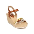 thumbnail image 1 of New Women Nature Breeze Jean-02 Mixed Media Open Toe Platform Wedge Sandal, 1 of 5