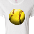 thumbnail image 4 of Inktastic Yellow Softball Women's T-Shirt, 4 of 5